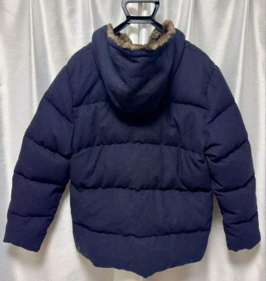 MONCLER Puffer Jacket wool blue tag navy - Image 3 of 4