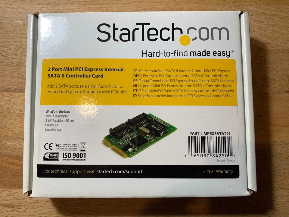 Scheda controller SATA interna mini PCI Express 2 porte StarTech MPEXSATA22I - Immagine 2 di 3