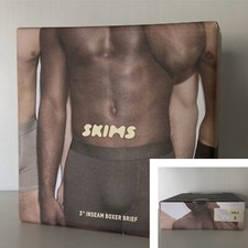 Skims Stretch 3 Pack 3” Boxer Brief in Chalk Men's Size Small