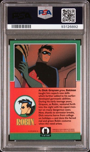 1993 Topps Batman Animated PSA Framed Set - Batman Robin Joker Harley PSA 9 + 10 - Bild 19 von 21
