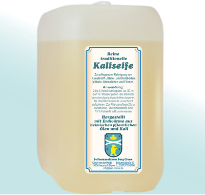 Kaliseife bio 4 Liter traditionelle pflanzlich vegan Pflanzenpflege Anti-Läuse