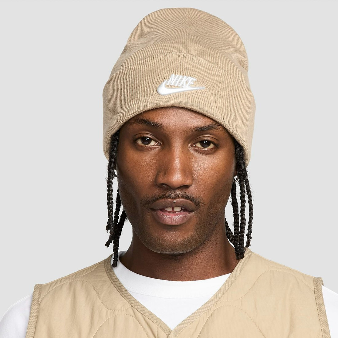 Nike Sportswear Peak Futura Beanie Taupe Beige Brown One Size