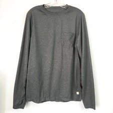Vuori T Shirt Mens Large Tee Tradewind Performance Long Slv Gray Pocket Active
