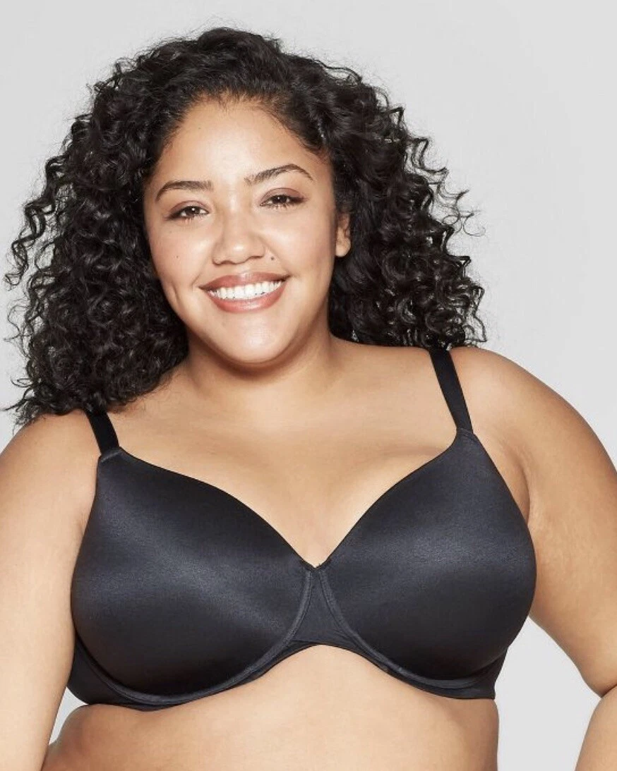 Women's Plus Size Superstar Lightly Lined T-shirt Bra - Auden™ Black 44C