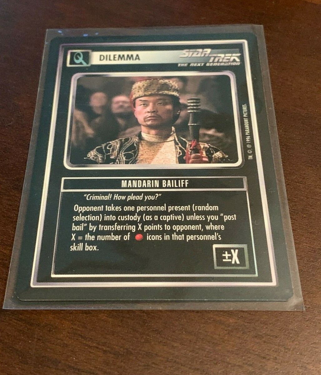 Star Trek CCG Q Continuum Mandarin Bailiff | eBay