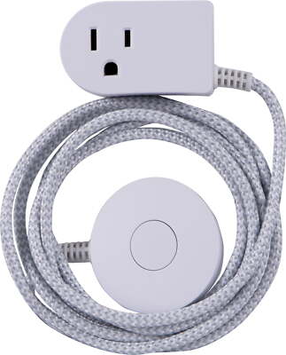 Cordinate Decor 6ft. Braided Extension Cord Tabletop Switch, 41095