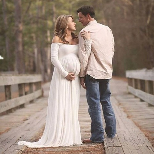 Vestidos de maternidad para fotos chifón vestido de embarazo Maternity  Dress | eBay