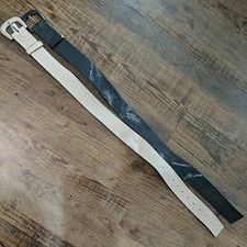 2 The LIMITED Size Small Solid Gray and Toupe Synthetic Leather Belts Belt