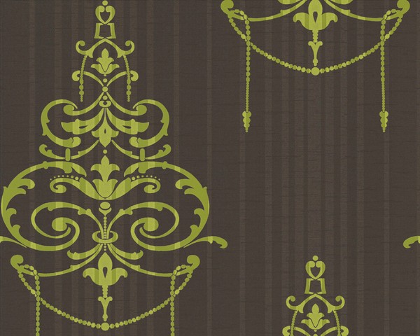 A.S. CréAtion Papiertapete Gemini Braun GrüN Ornament Symbol 224712-image