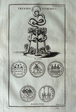 ANTIQUE ENGRAVING ANCIENT ROMAN MEDALLIONS