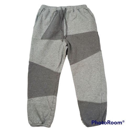 Two tone Grey Patchwork Sweatpants 