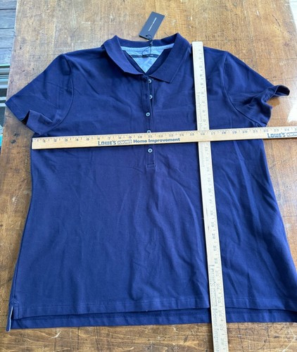 Tommy Hilfiger Women's Navy Blue Polo Shirt Short Sleeve Top sz XXL New - Picture 8 of 8