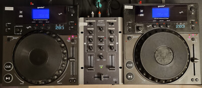 DJ Set Gemini Cdj 203 x2 + Gemini PS-121x Mixer+ DVS Serato Rane