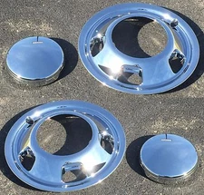 New FRONT Chrome Simulators & Center Caps for 03-18 DODGE RAM 3500 Dually 1-ton