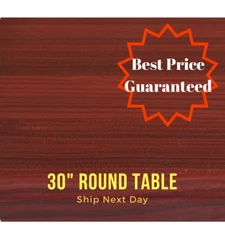 NEW 30" Resin Restaurant Table top in Mohogany(Eased Edge) with Quick Ship