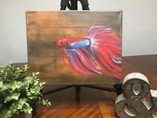 11x14 original hand-painted acrylic painting on canvas- “Beta Board”