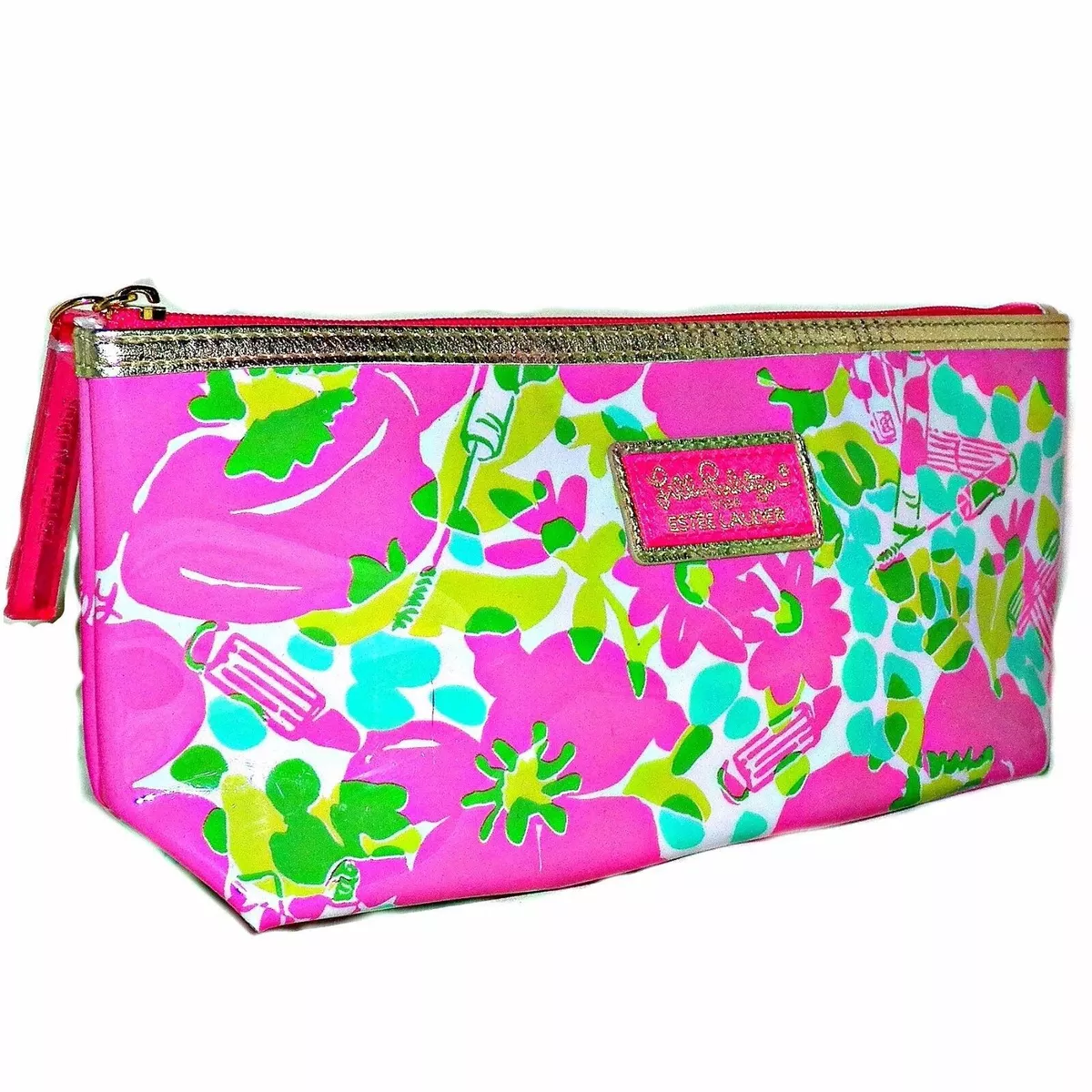 Lilly Pulitzer For Estee Lauder Womens Makeup Bag Multicolor Pink