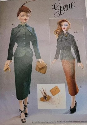 VTG`99 Vogue V311 Doll Clothing 15'' Gene Dolls Daywear Jacket Skirt Hat & Bag FF