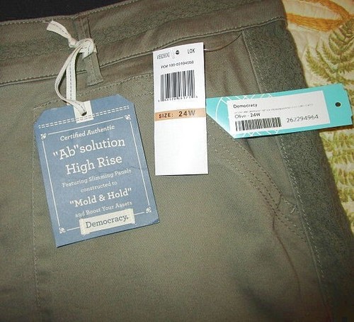 Neu mit Etikett Democracy AB Solution Cargo Hose Größe 24 W HOHER BUND 6 Taschen STRETCH - Bild 12 von 12