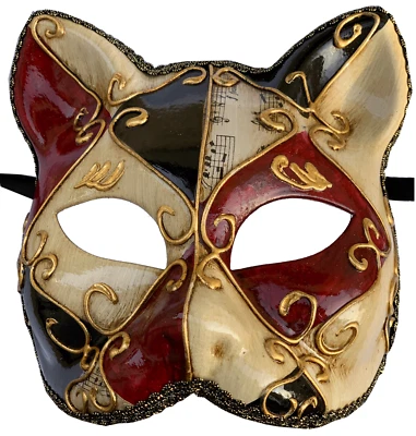 DRESSFORFUN Venezianische Katzenmaske zum Binden Damen Maske Ball Fasching Karneval Maskerad