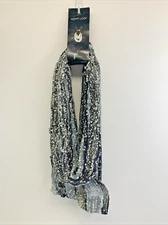 Collection Eighteen Infinity Loop Scarf Black & White NWT