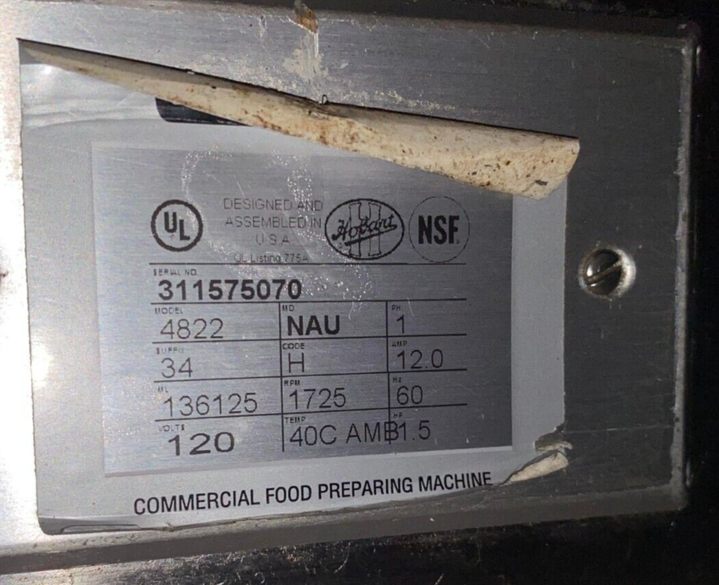 Hobart "2018" 4822 Meat Grinder 22 head with stainless steel feed