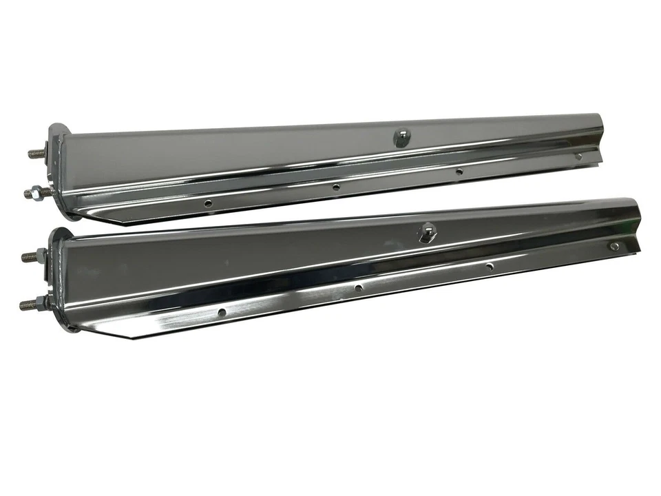 Mud Flap Hangers Chrome 30" Spring loaded Peterbilt Kenworth Mack 2.5" Pattern Foto 2 de 3