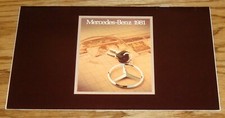 Original 1981 Mercedes Benz Full Line Sales Brochure 81 240D 300D 380SL 380SLC