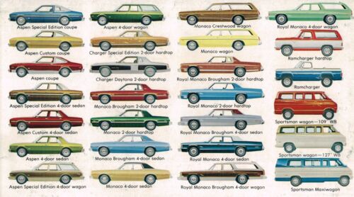 1977 Dodge ASPEN/CHARGER Daytona / ROYAL/MONACO/Station Wagon Brochure / Catalog - 第 1/7 張圖片