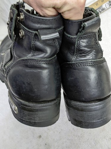 Xelement Boots Women 8 Black Righteous Leather Zippered LaceUp Motorcycle Ladies - Picture 7 of 14
