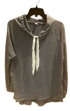 Old Navy Active Pullover Hooded Gray Top Hi-Lo Women s Size Medium