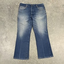 Vintage Levi s 517 Denim Jeans Sz 34x27 Flare Western Bootcut Distressed Read