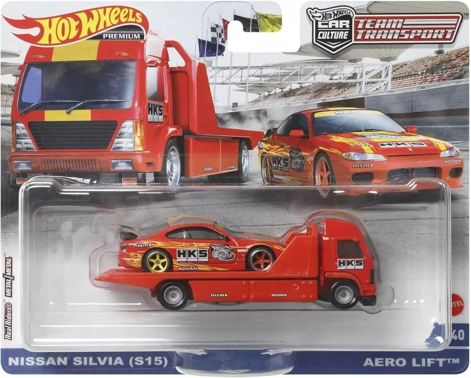 Hot Wheels Premium Team Transport NISSAN SILVIA S15 HKS by RACEFACE-MODELCARS