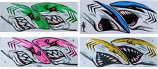 Shark Sticker Set in Four Colors 35 × 15 cm Dynamic for Bicycle Car Motor NS1234