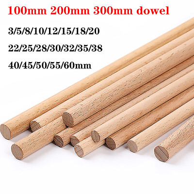 Rundstab Buche Länge 100mm bis 300mm Holzrundstab, Rundstäbe Holzstab Rundholz