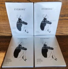 4 Pack EVERSWE Women's 80 Den Extra Soft Opaque Tights, Women's Tights, Size S/M