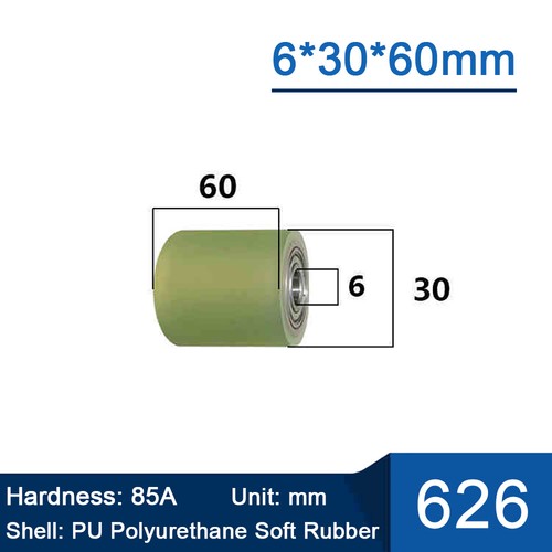 PU Polyurethane Iron Core Roller With Two Bearing Guiding Wheel Flat Belt Idler - Picture 41 of 158