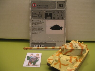 =Axis & Allies Miniatures EASTERN FRONT King Tiger with card 36/60=