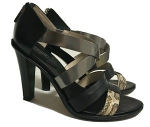 pewter high heel sandals