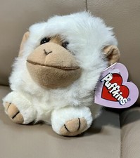 Vintage Puffkins "Trixy" the white ape beanie plush NWT