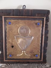 Porta di Tabernacolo antica Oro Dorato con Cornice in Legno epoca, peso KG 3,600