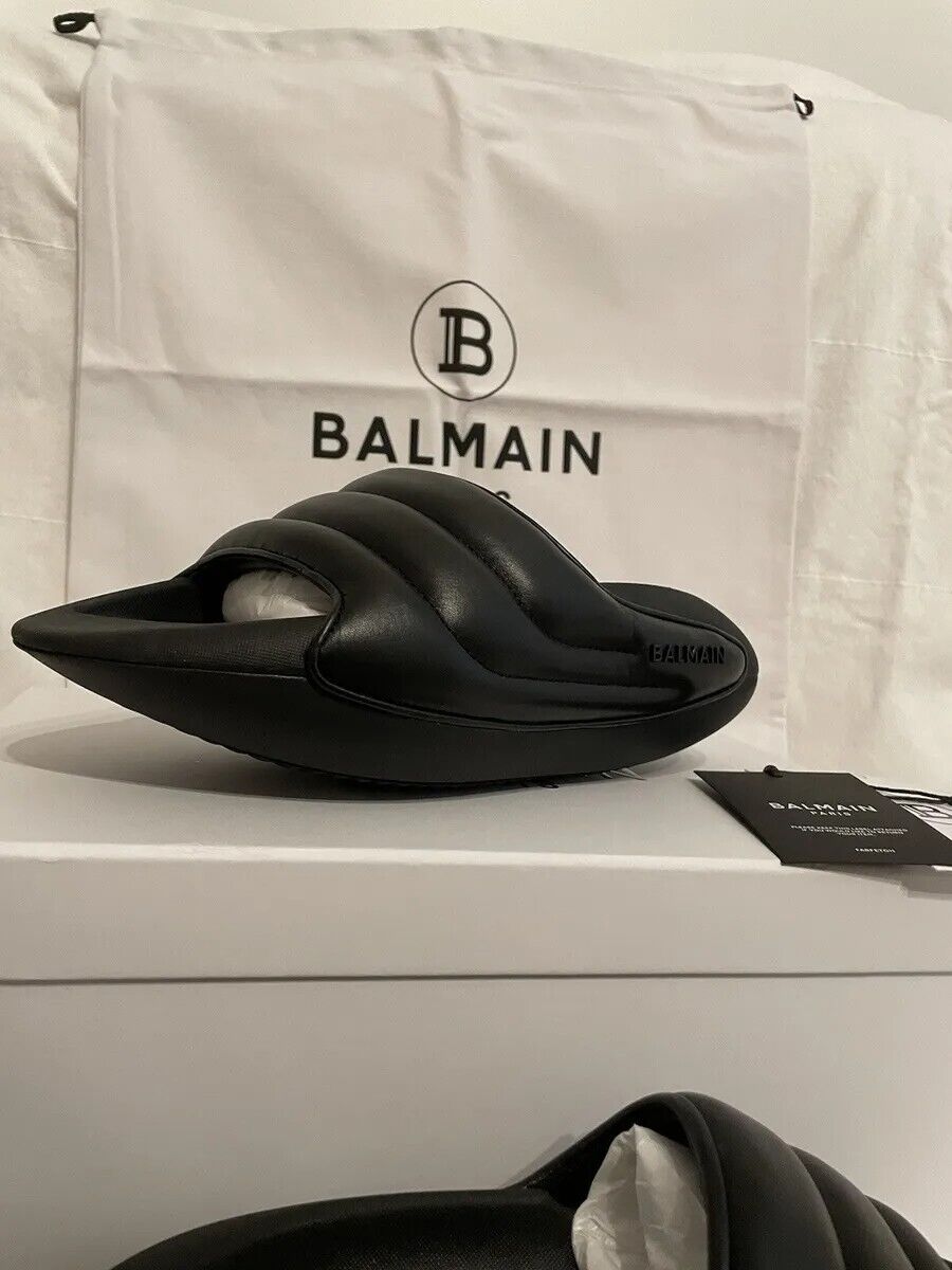 BALMAIN Black B It Quilted Leather Slide Sandals | eBay BALMAIN Black B It Quilted Leather Slide Sandals | eBay