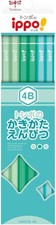 Tombow Pencil ippo Kakikata Pencil 4B Plain Green KB-KPN04-4B