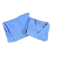 Fabletics Scrubs Set V-Neck Top PantsXL Blue Short Sleeve Performance Medical