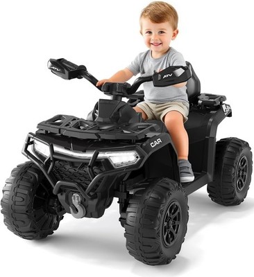 Elektro Quad ATV Offroad Kinderfahrzeug 12V Fernbedienung 2 Motoren LED & Musik