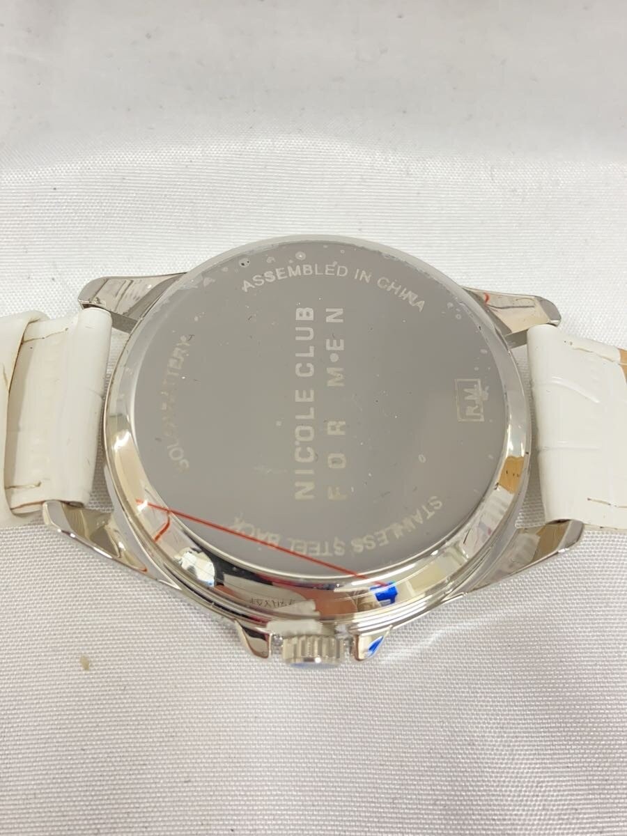 NICOLE CLUB FOR MEN Quartz Analog Leather Watch Black/White | eBay