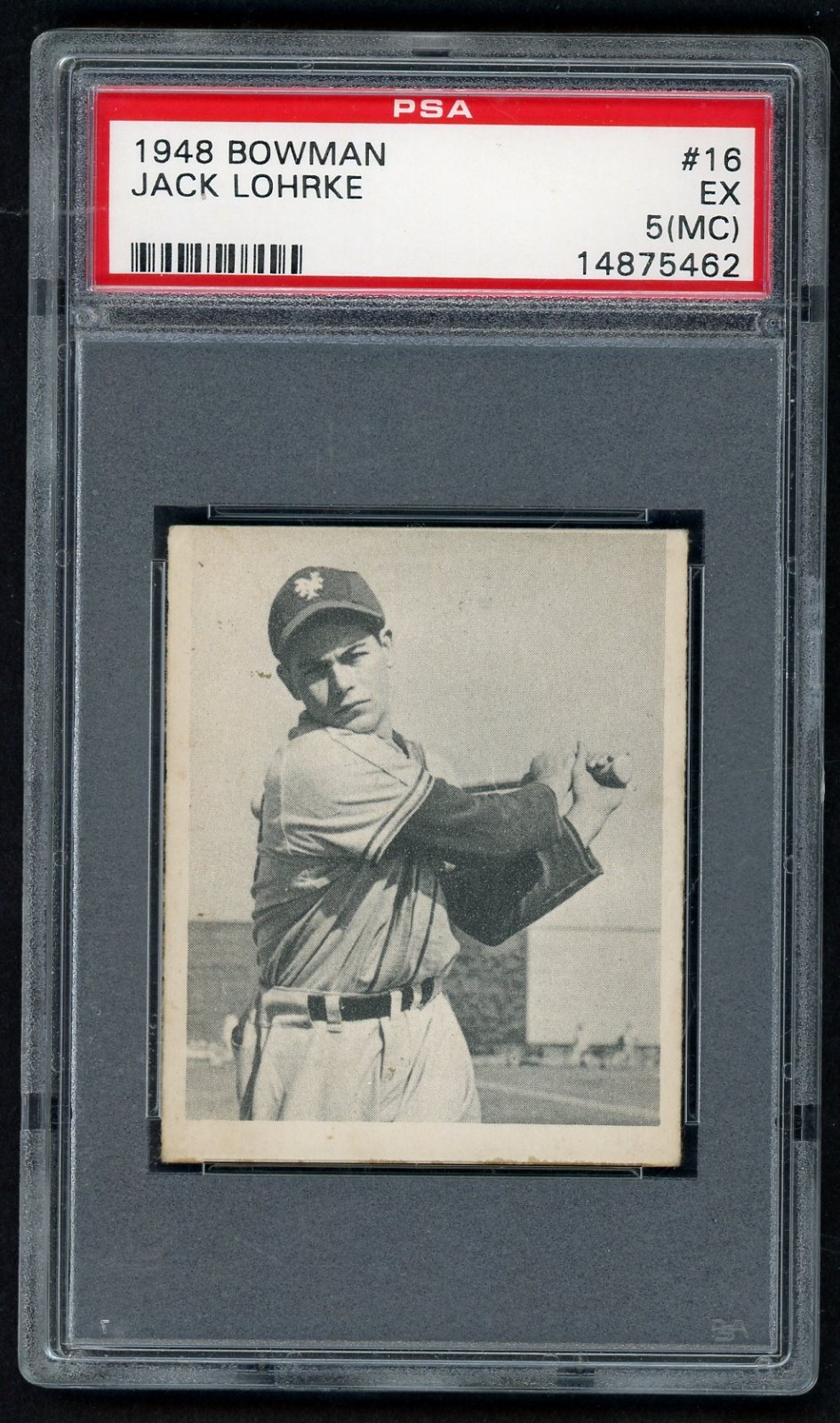 1948 Bowman JACK LOHRKE New York Giants #16 PSA 5 EX Condition (MC)
