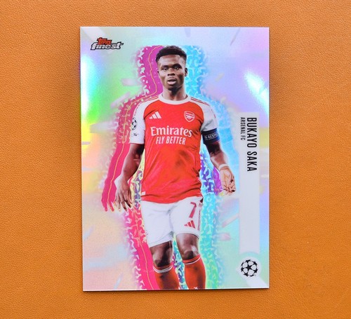 2025-26 Topps Finest UEFA UCC Bukayo Saka Hologlow Variation #7, SP, Arsenal