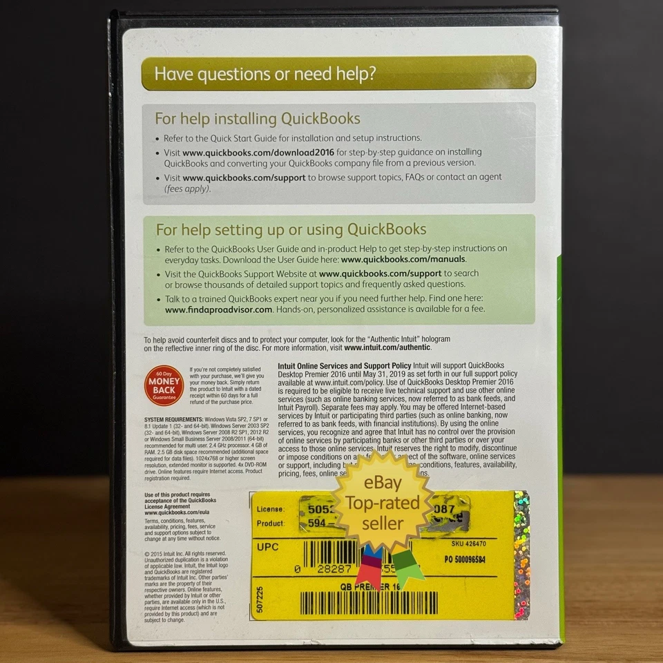 QUICKBOOKS Desktop Premier 2016 Windows 10 & 11 US Version Full Retail - TESTED - Image 4 of 4