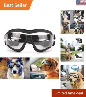 Clear Dog Goggles with Windproof and Anti-Dust Features - Ideal for Active Pets